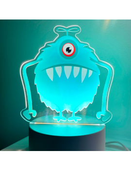 lampe led monstre monster light chevet kids enfant boys fun nc fenua shopping