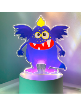 lampe led monstre monster light chevet kids enfant boys fun nc fenua shopping