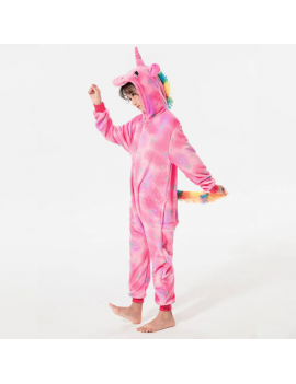 combinaison licorne color rose rainbow pyjama unicorn nc fenua shopping