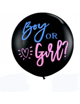 ballon gender reveal confettis noir party annonce sexe bébé fête tahiti fenua shopping