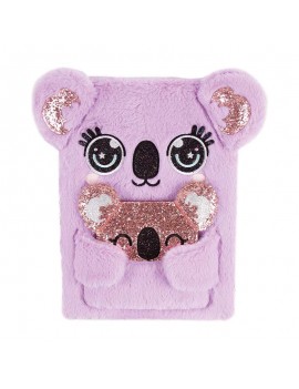 notebook pink koala fluffy marque-page rose girly nc fenua shopping