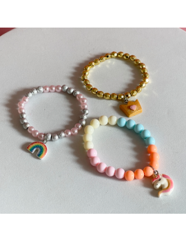 set 3 bracelets perles kids enfant bijoux accessoires nc fenua shopping