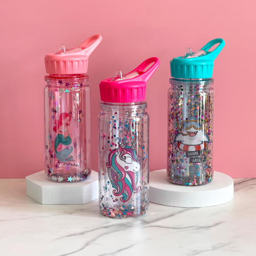 gourde kids enfant glitters paillettes boisson drink vaisselle fun nouvelle calédonie fenua shopping